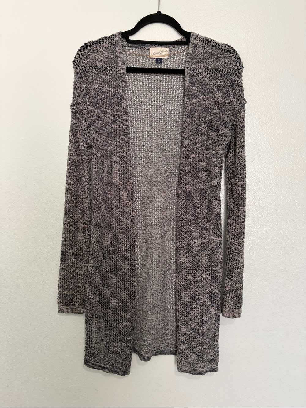 Universal Thread Gray Open Knit Cardigan XS Long Duster